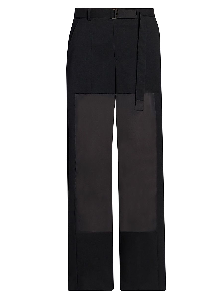 Women's Wool Suiting Pants - Black - Size XL