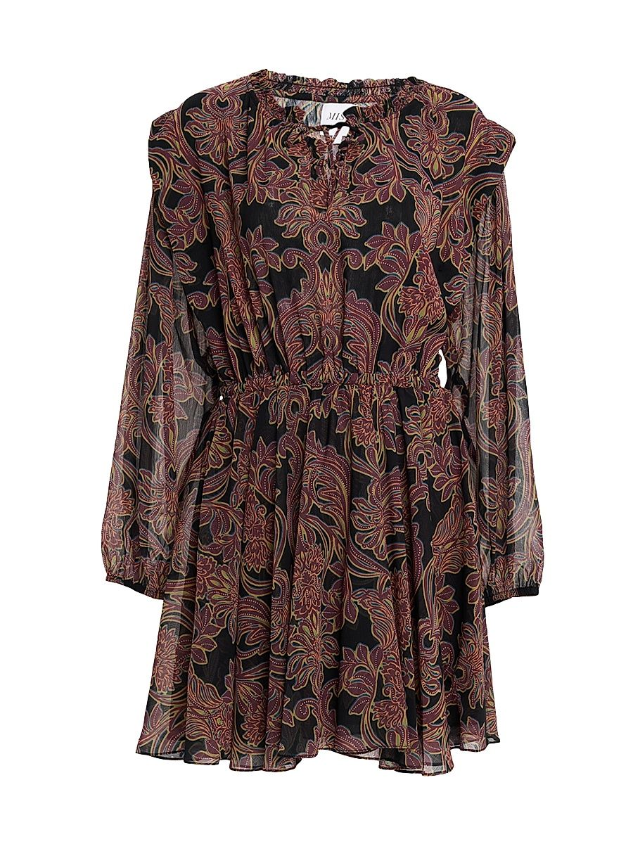 Women's Lilly Floral Chiffon Minidress - Size XL