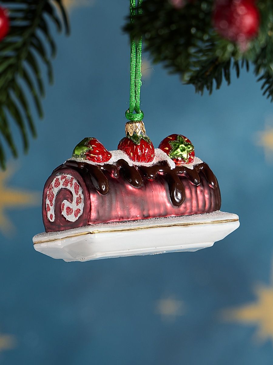 Strawberry Chocolat Glass Ornament