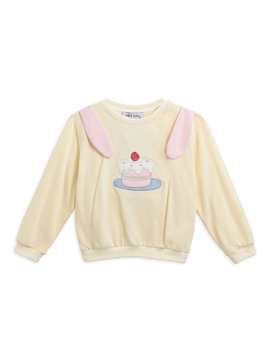 Little Girl's Bunny-Ear Sweatshirt - Cream - Size 3