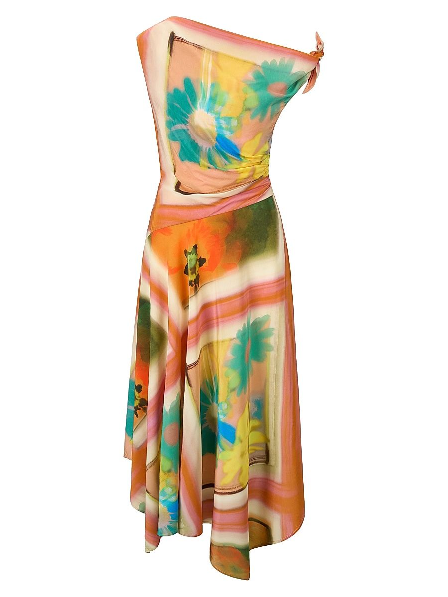 Women's Portia Off-The-Shoulder Maxi Dress - Superbloom Scarf - Size 12