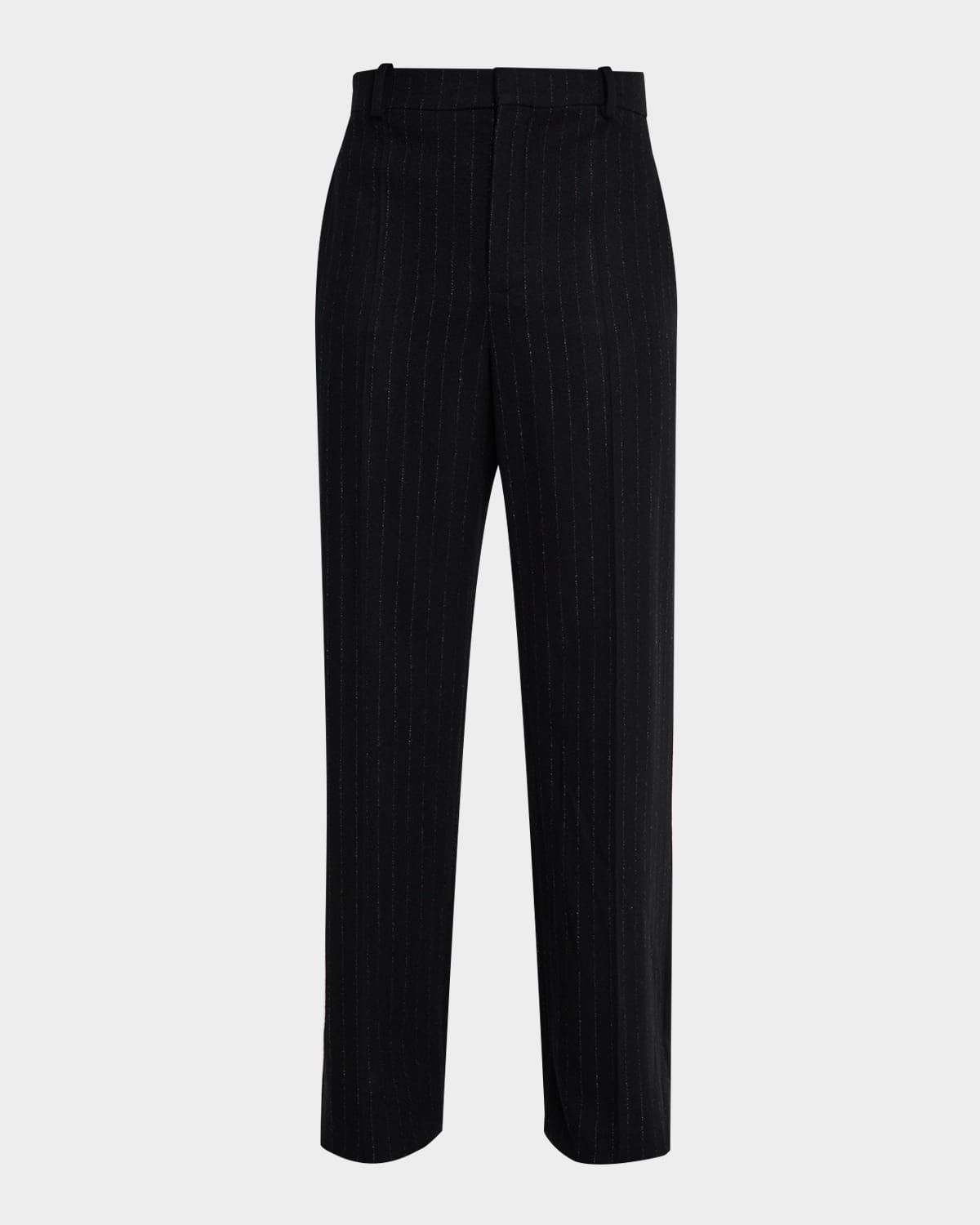 Men & apos;s Wool and Cashmere Straight-Leg Pinstripe Pants