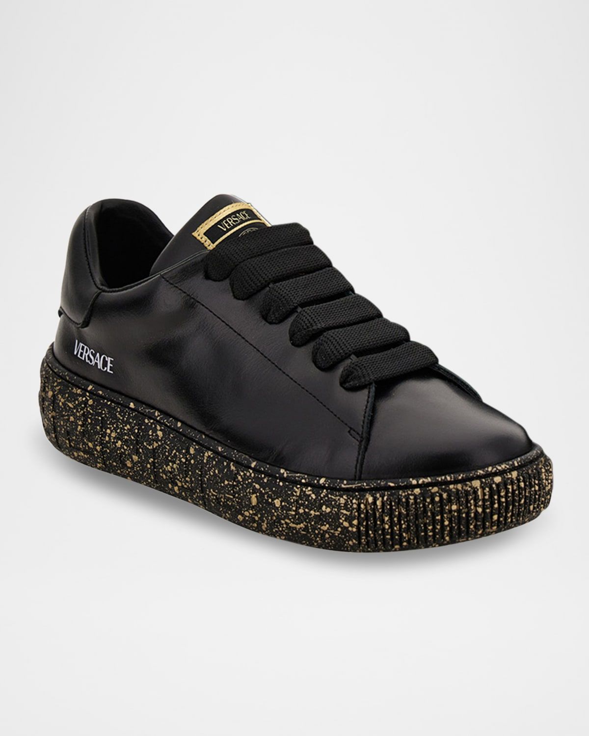 Kid & apos;s Calf Leather Low-Top Sneakers