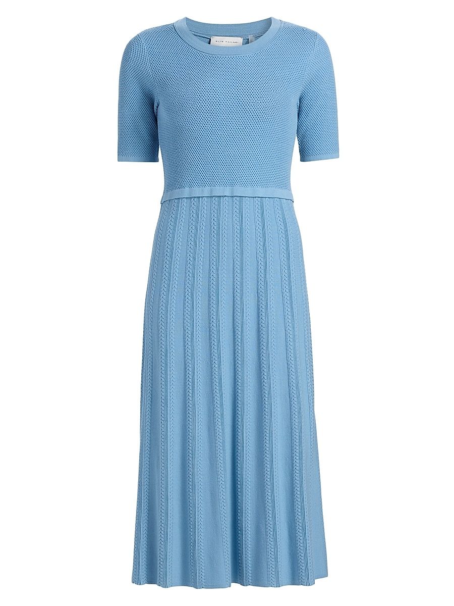 Women's The Vesper Cable-Knit Sweaterdress - Fountain Blue - Size XL