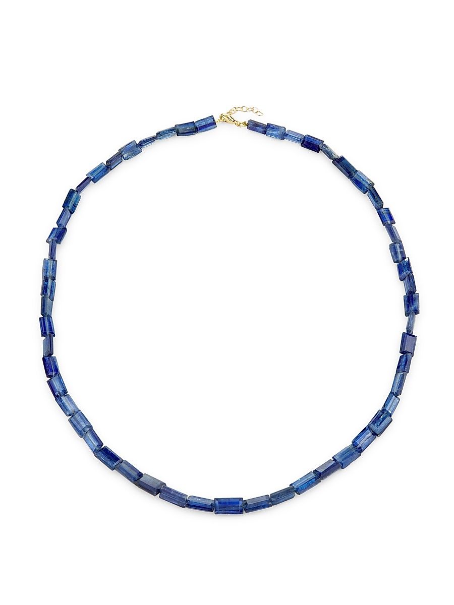 Women's Arizona 14K Yellow Gold & Kyanite Beaded Necklace - Blue