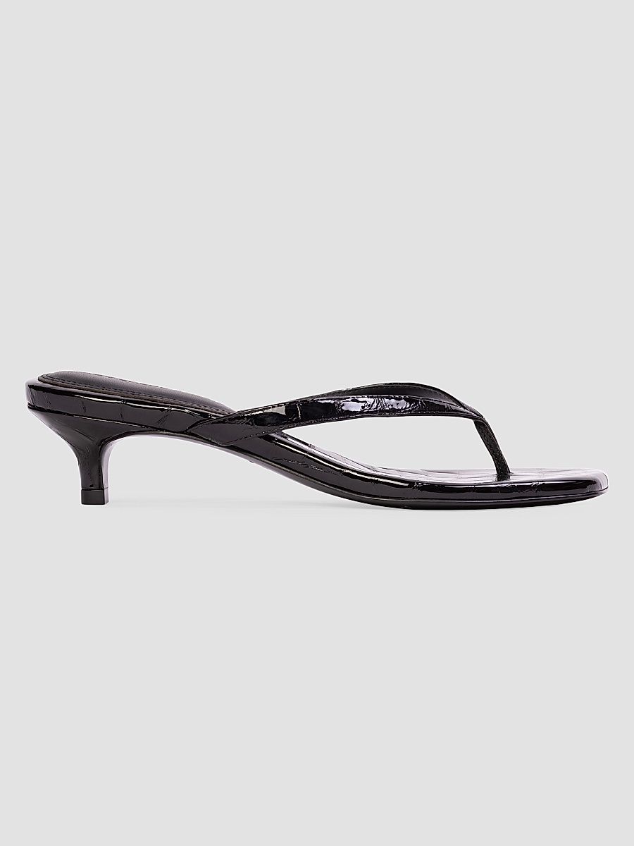 Women's Kendal 35MM Croc Sandals - Black Croc - Size 12