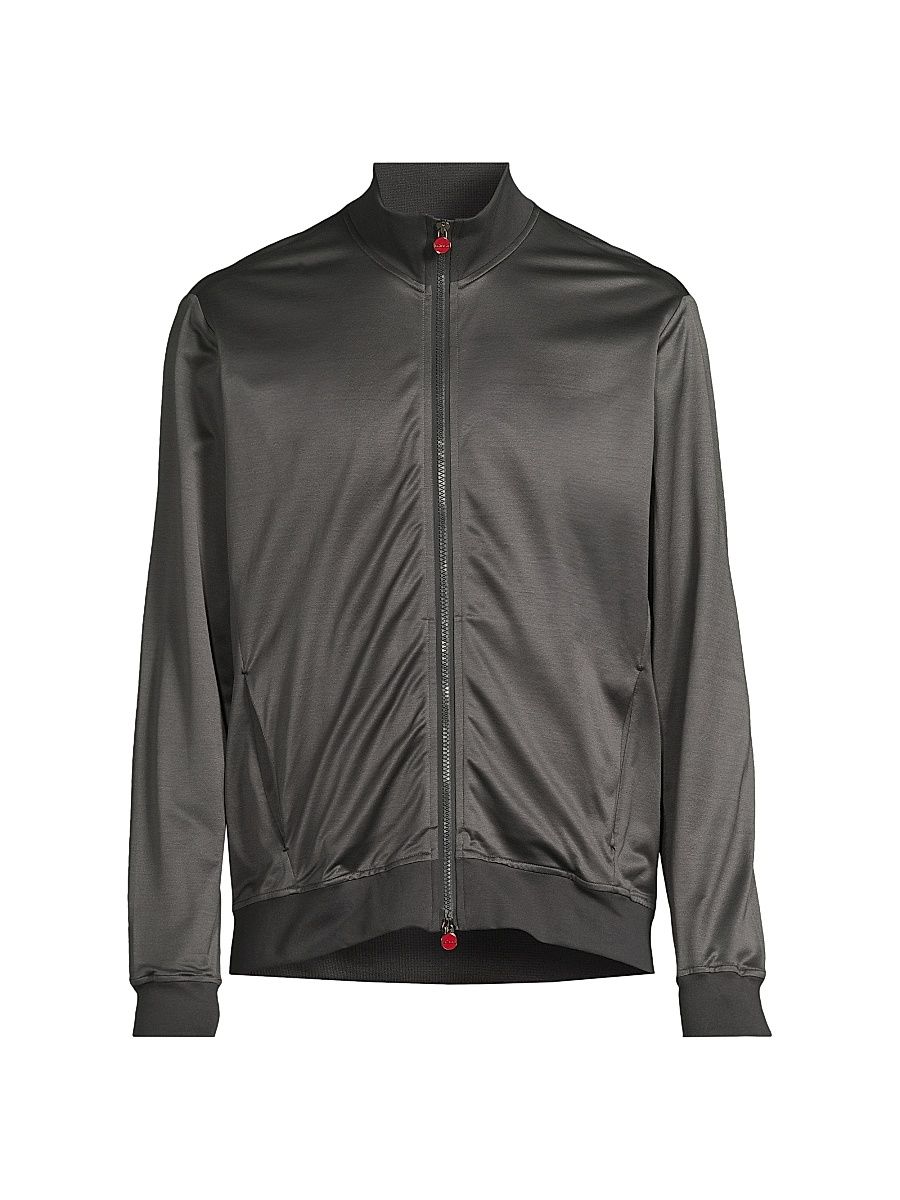 Men's Shiny Jersey Swim Jacket - Grey - Size XXL