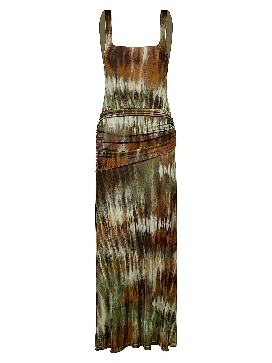 Women's Plant Of Joy Jersey Maxi Dress - Pine Green Chocolate - Size 10