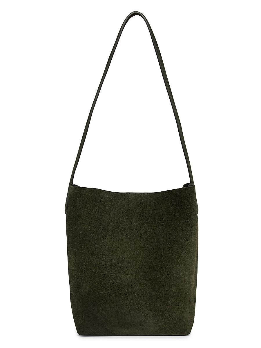Women's Small Everyday Cabas Suede Tote - Anise