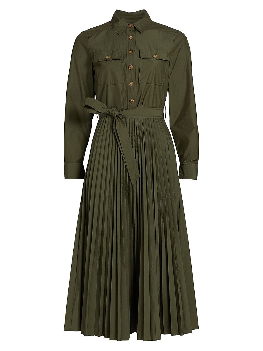 Women's Kenza Tie-Waist Shirtdress - Fatigue - Size 4