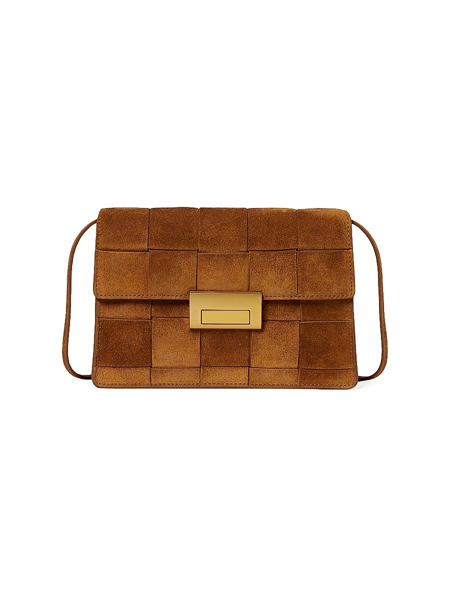Women's Delphine Suede Shoulder Bag - Cacao
