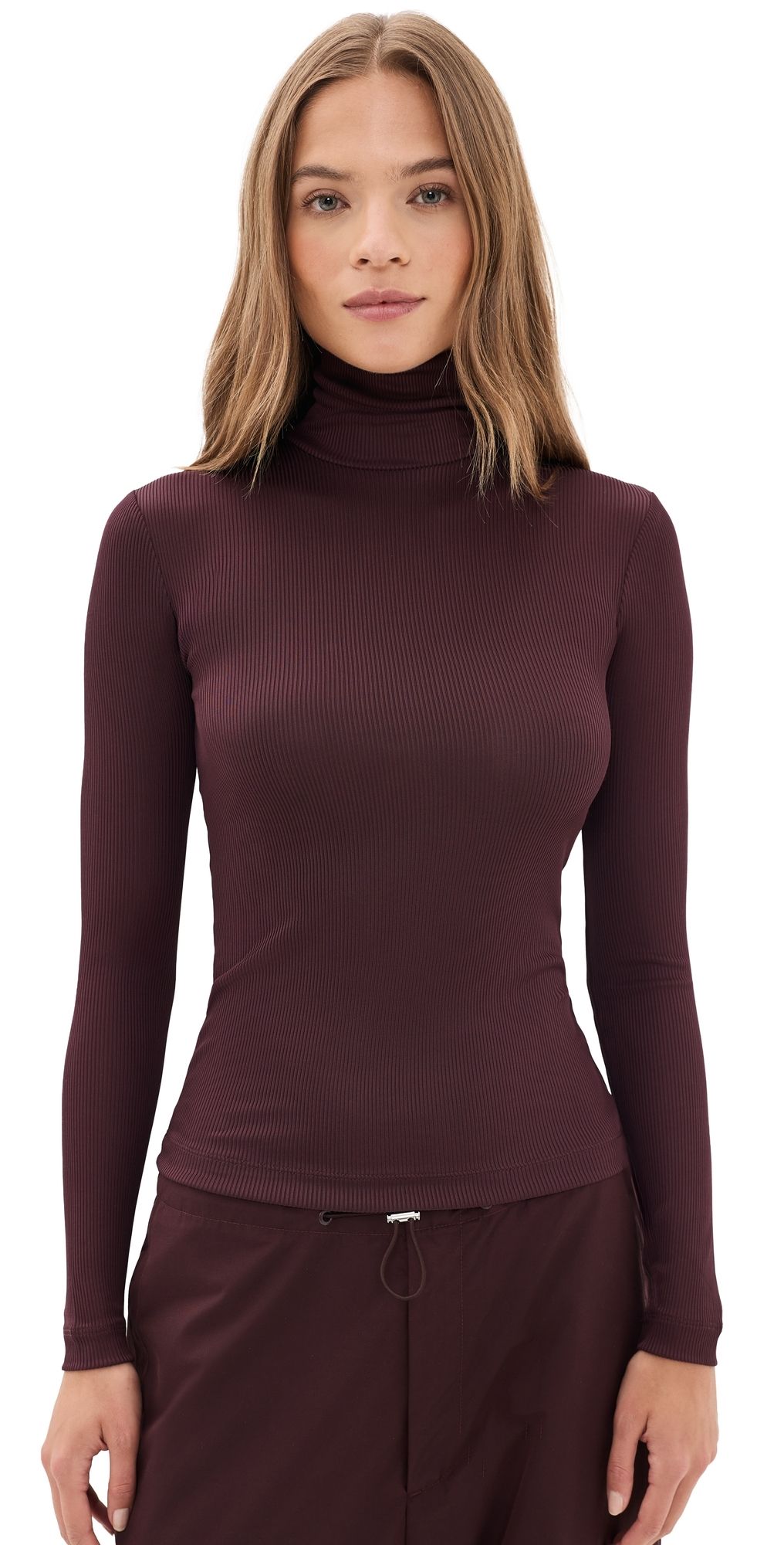 AGOLDE Caryle Turtleneck Top Corinth XL