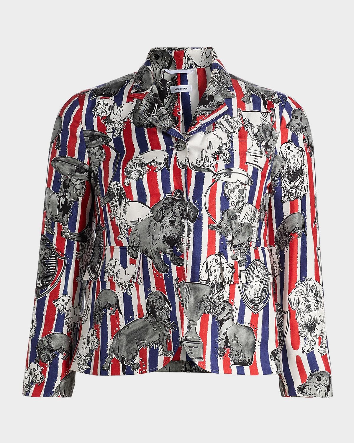Unstructured Silk Twill Hector Toile Sport Coat
