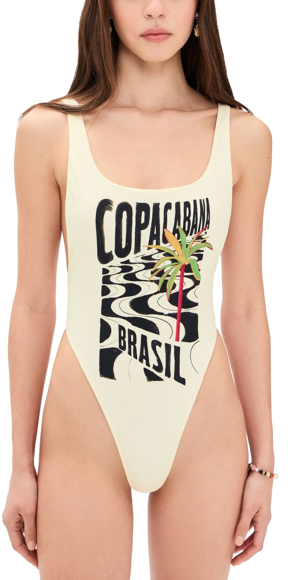 FARM Rio Copacabana Beach Off-White One Piece Copacabana Beach Off White M