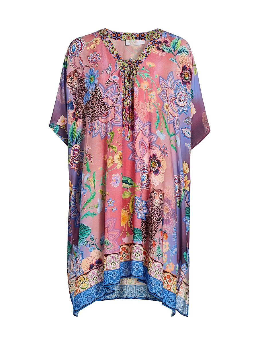 Women's The Short Lilliana Print Caftan Dress - Lilliana - Size Large
