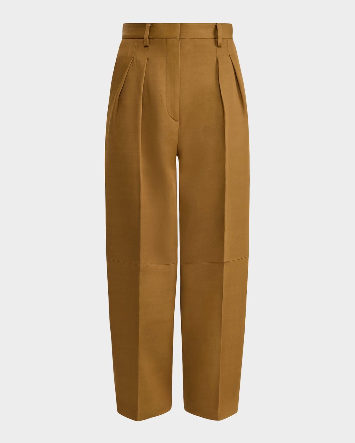 Dash Pleated Wide-Leg Ankle Pants