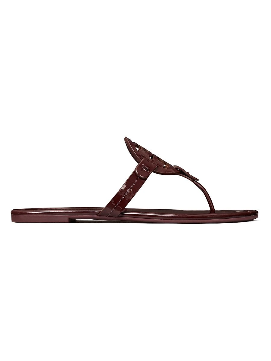 Women's Miller Sandal, Patent Leather - Dark Carmine - Size 9.5
