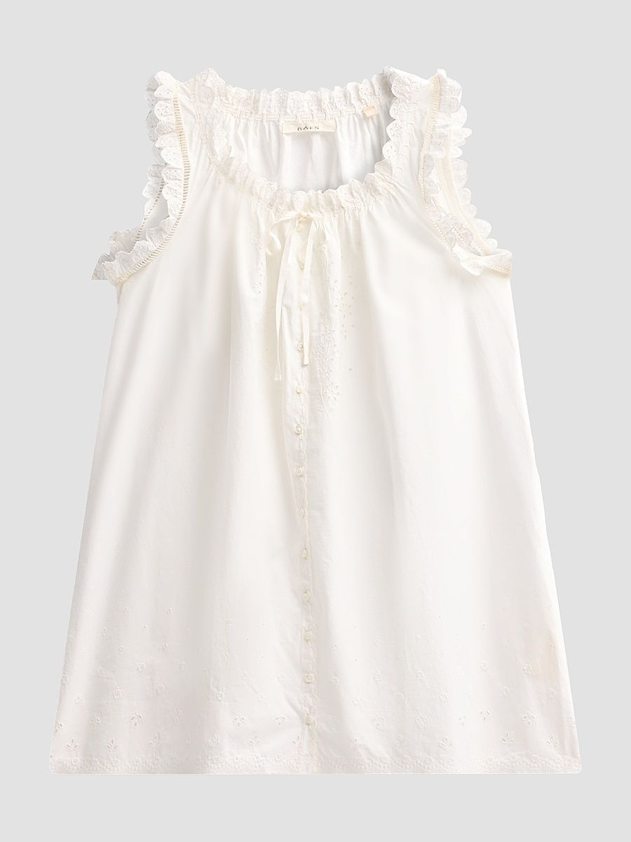 Women's Nessie Cotton Minidress - Salt - Size XXS