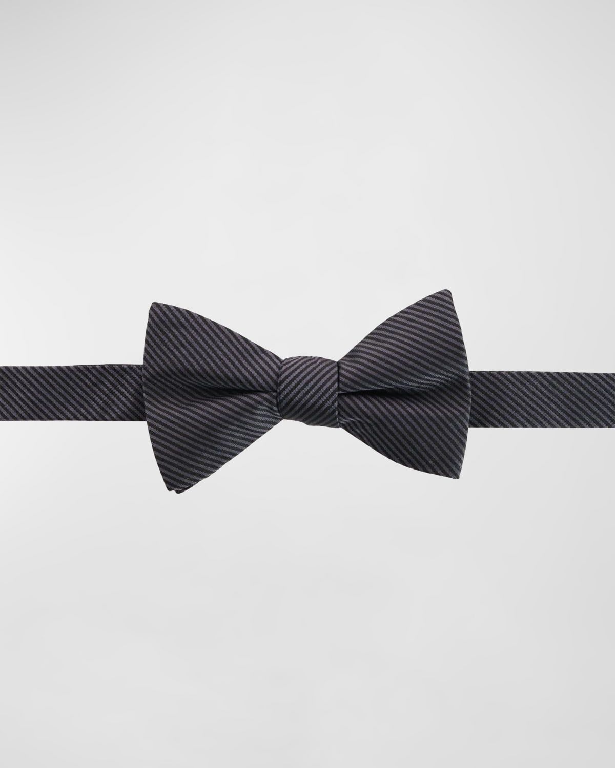 Men & apos;s Leyton Diagonal Stripe Silk Bow Tie