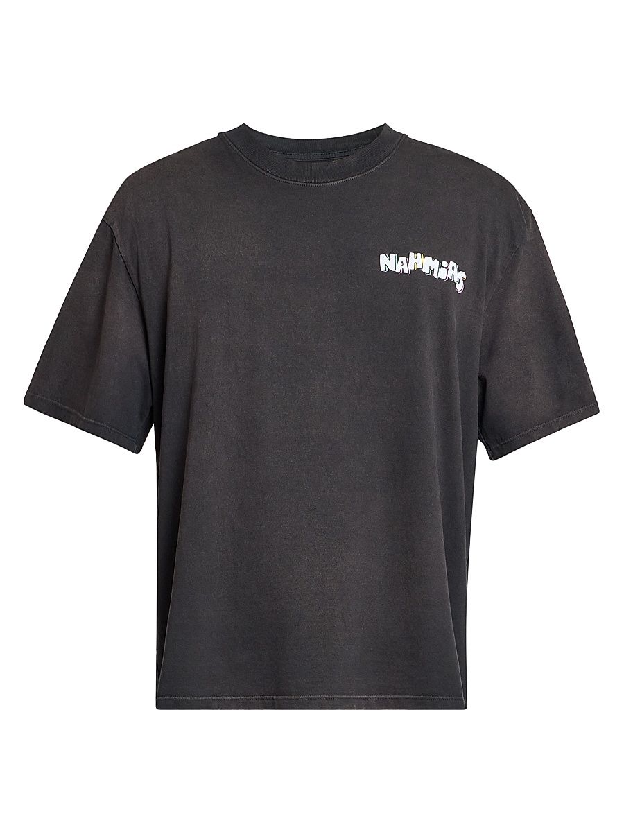 Men's Daydreaming Flower Trip Boxy T-Shirt - Aged Black - Size XL