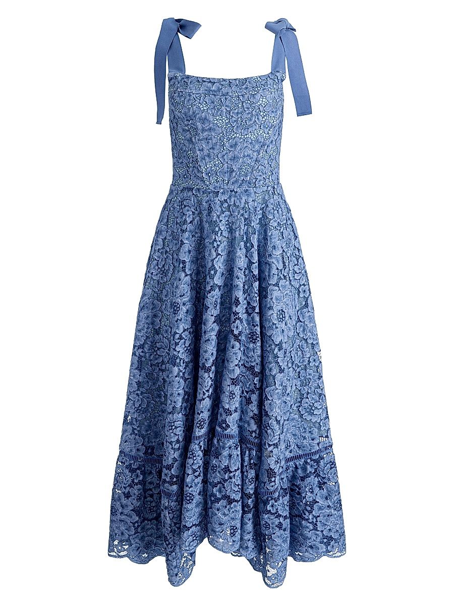 Women's Rosalee Lace Bustier Midi-Dress - Indigo - Size 0