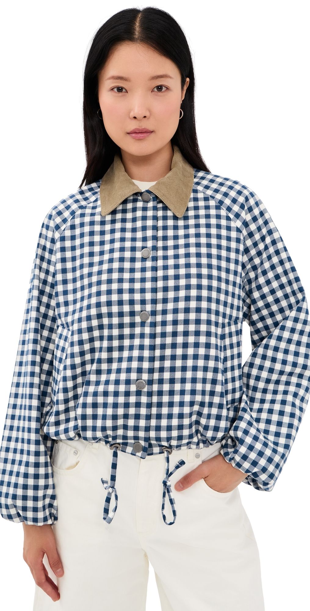 Barbour Barbour Ovingham Casual Jacket Gingham Navy/Neutral 4