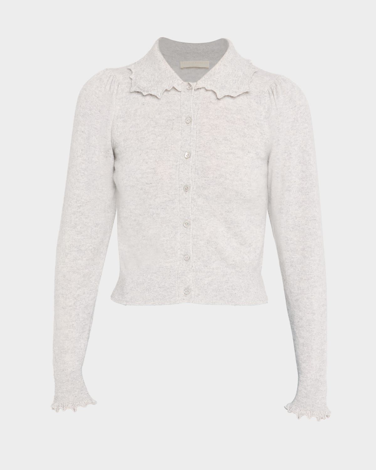 Kalila Collared Cashmere Crop Cardigan