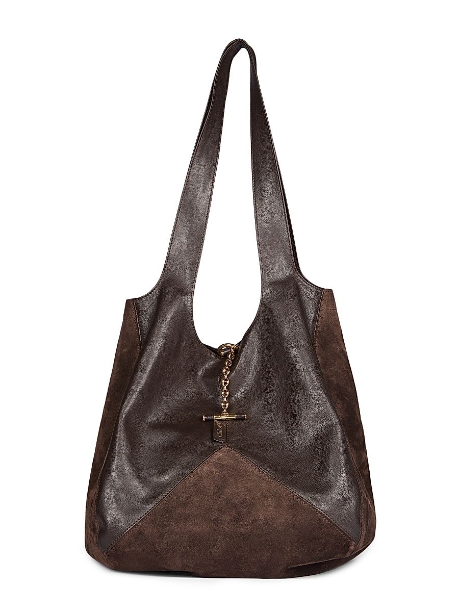Women's Balloon Leather Shoulder Bag - Kohl Brown