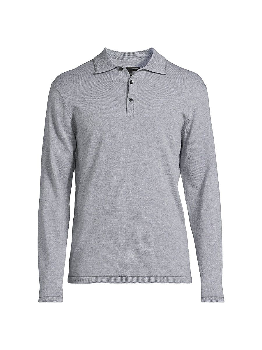 Men's Roman Polo Sweater - Light Grey - Size XXL