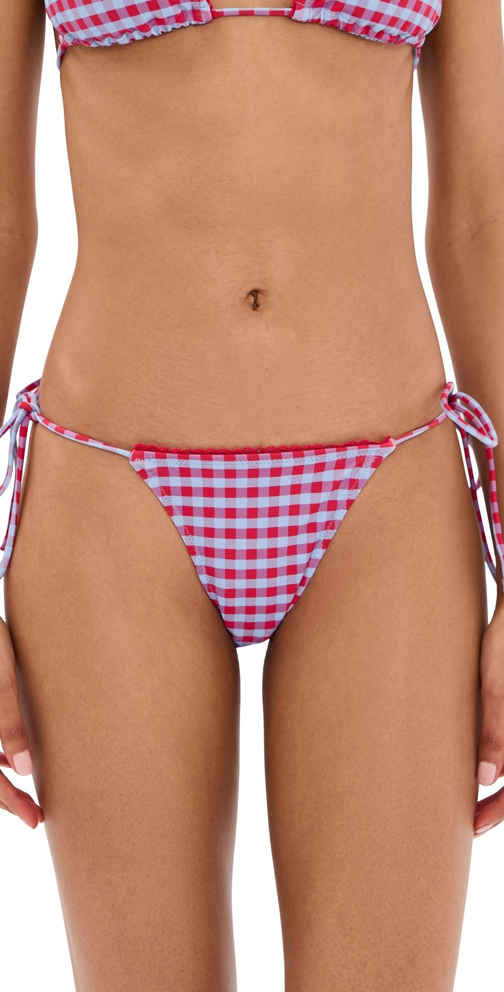 Damson Madder Tie Side Bikini Bottoms Blue/Red 16