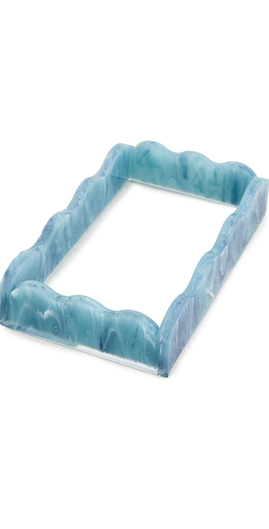 Tizo Design Lucite Marbleized Guest Towel Tray Blue One Size