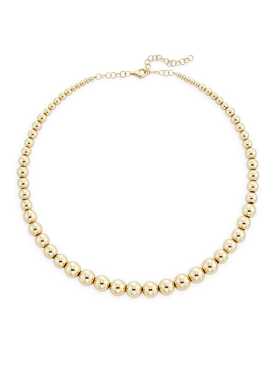 Women's 14K Yellow Gold Beaded Choker - Yellow Gold