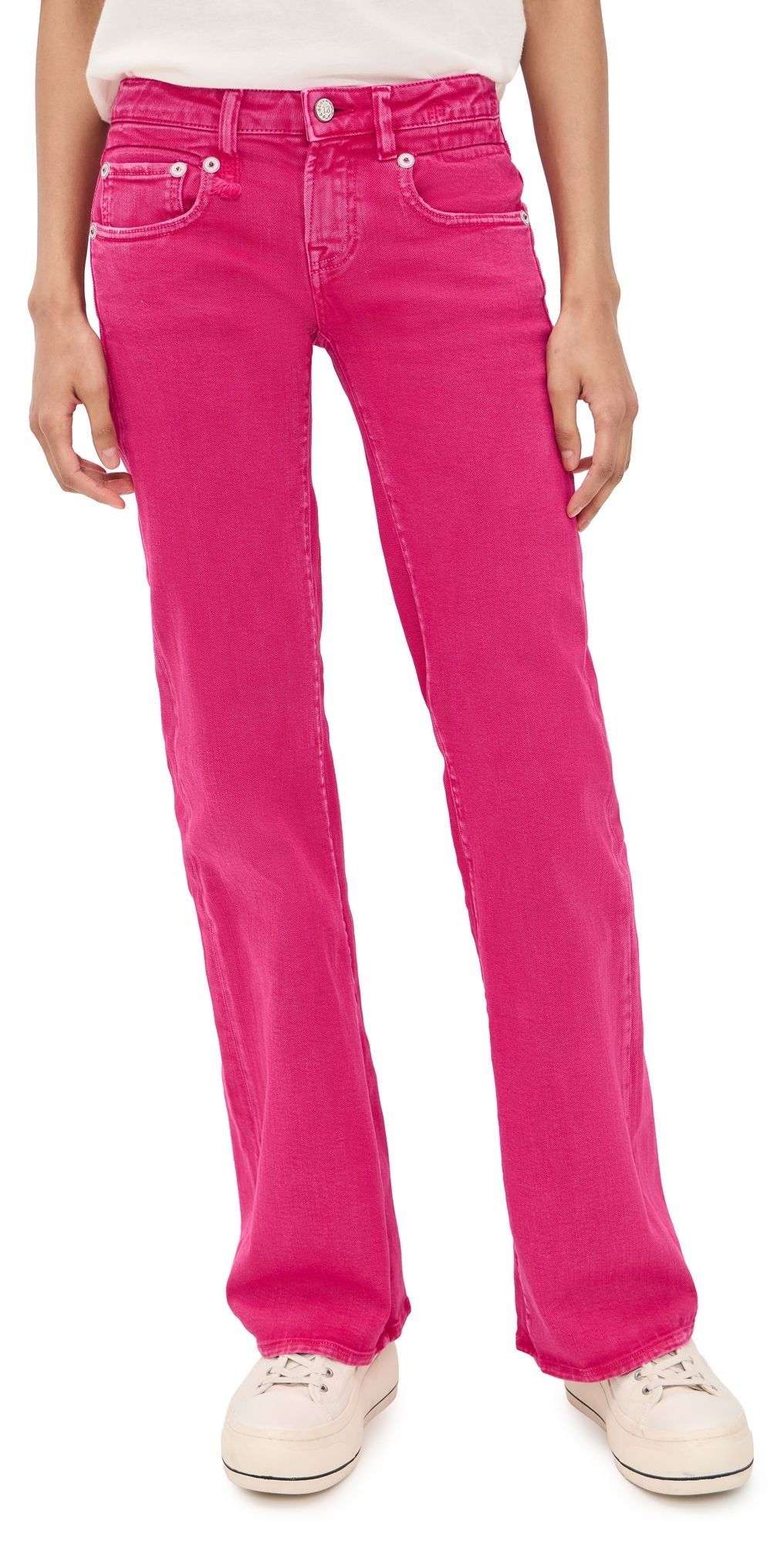 R13 Boy Flare Jeans Fuchsia Stretch 31