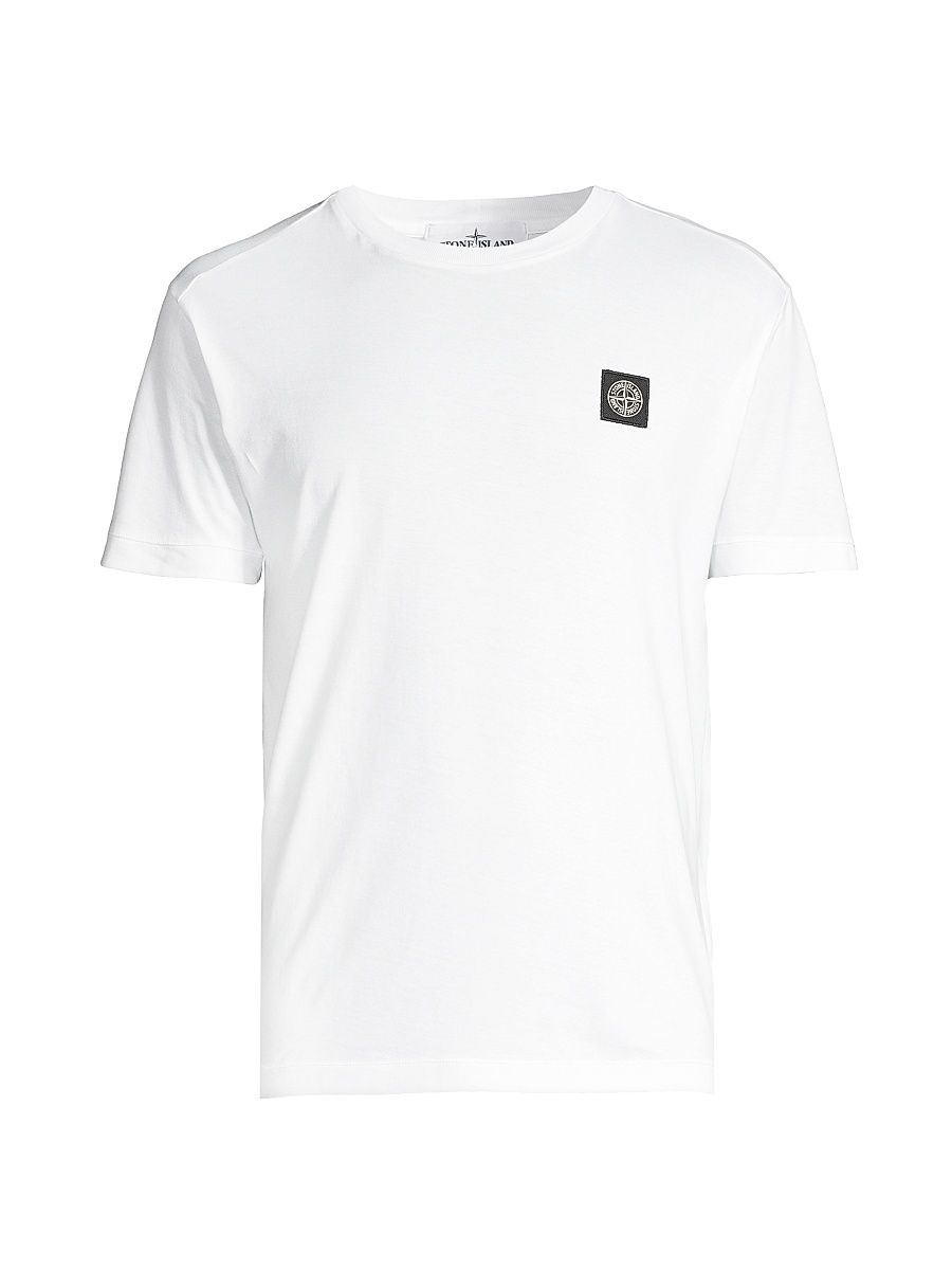 Men's Logo Cotton T-Shirt - White - Size XL