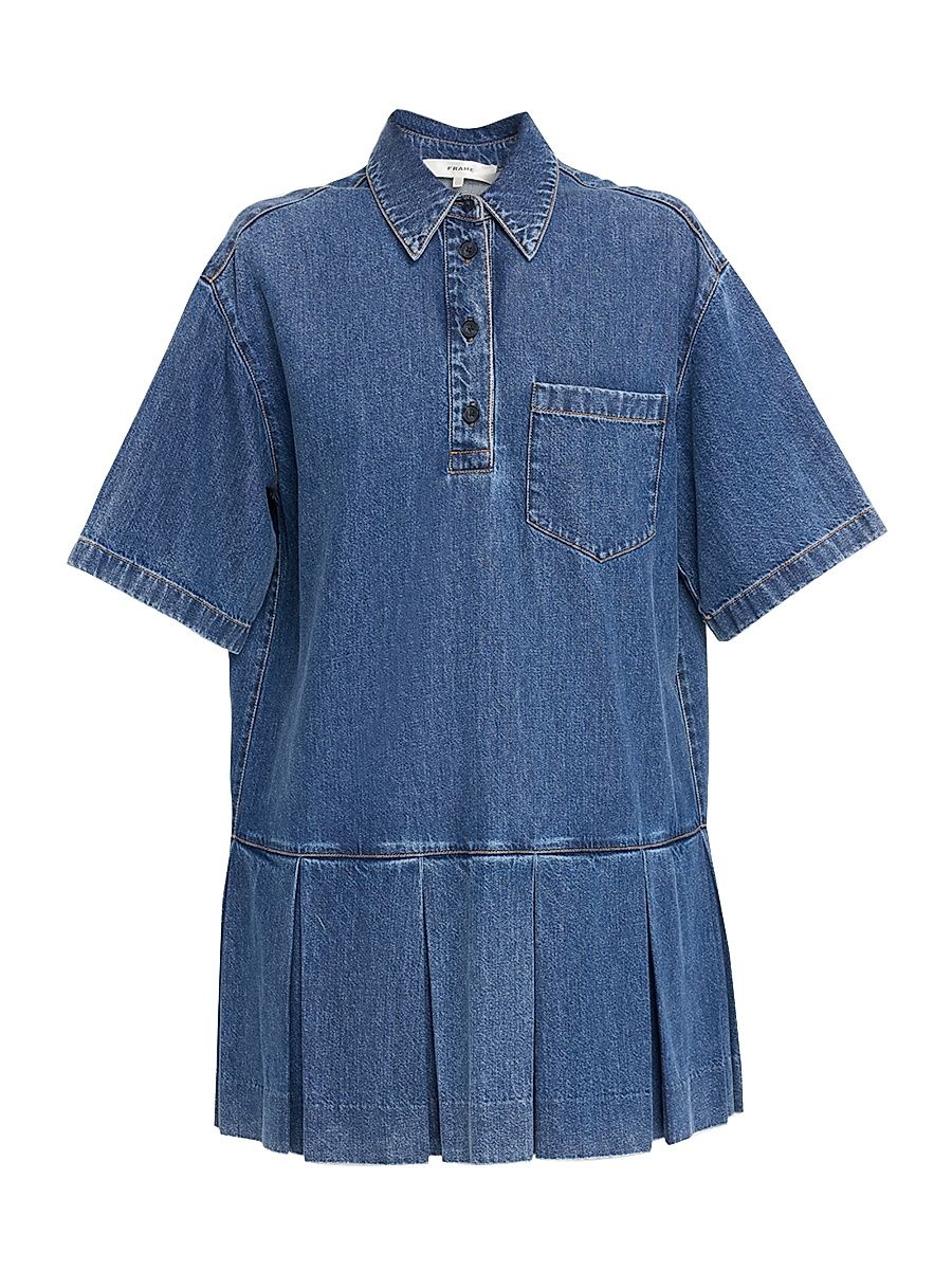 Women's The Tennis Denim Minidress - Blue - Size XL