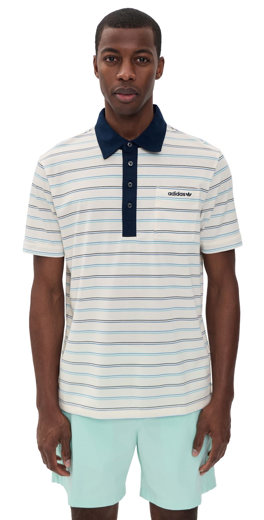 Adidas Golf Originals Archive Stripe Polo Chalk White XL