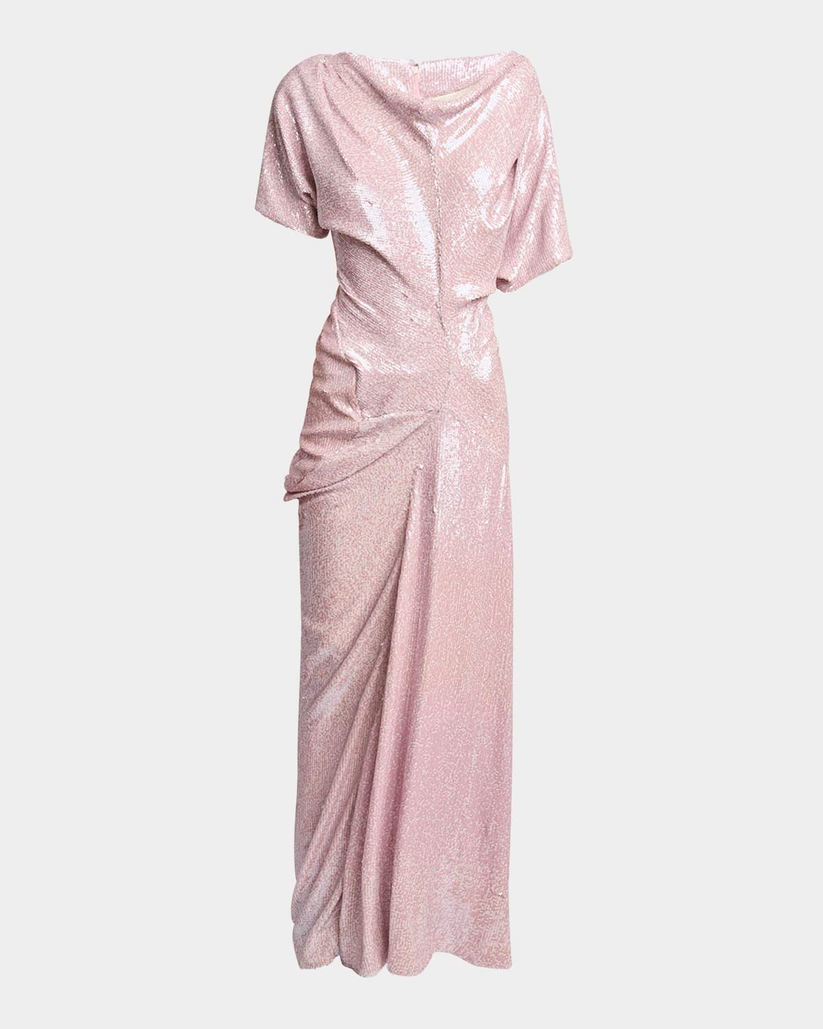 Dare Sequin Draped Maxi Dress