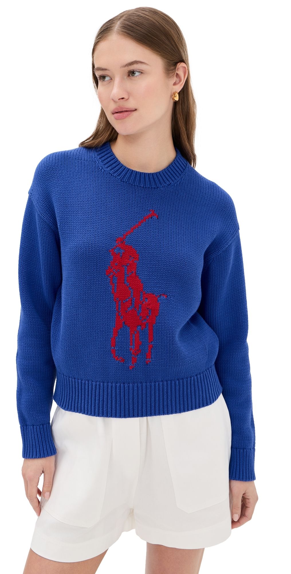 Polo Ralph Lauren Cotton Long Sleeve Crew Neck Pullover Bright Royal XL