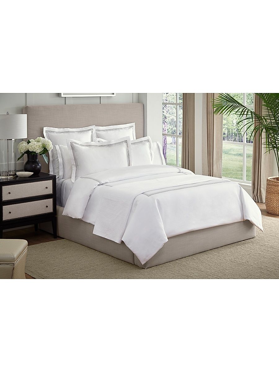 Hotel Cruise Duvet - White Slate Grey - Size King
