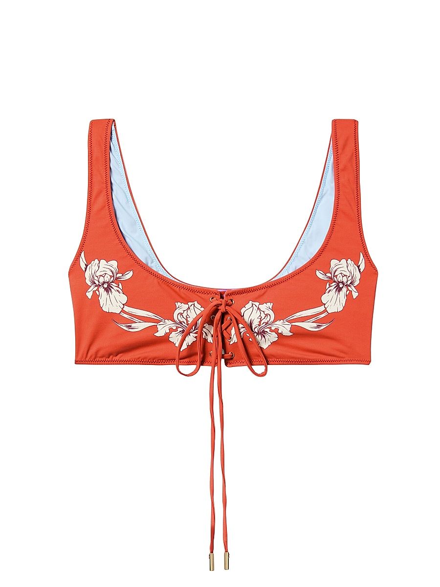 Women's Sunset Bikini Top - Dark Orange - Size XL