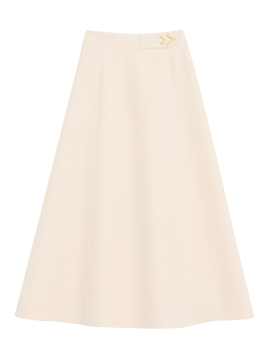 Women's Crepe Couture Midi Skirt - Vanilla - Size 0