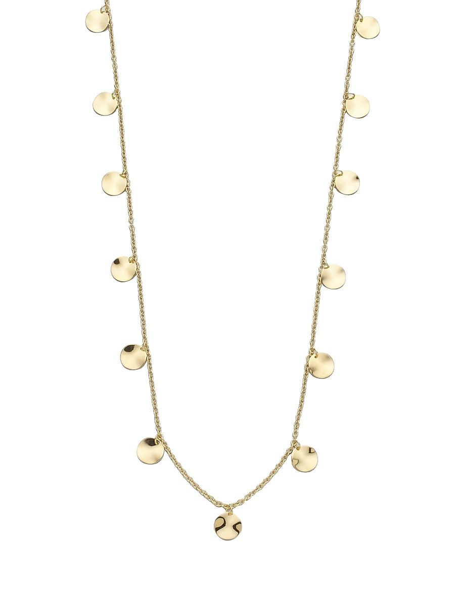 Women's Classico Long 18K Yellow Gold Paillette Layering Necklace - Gold