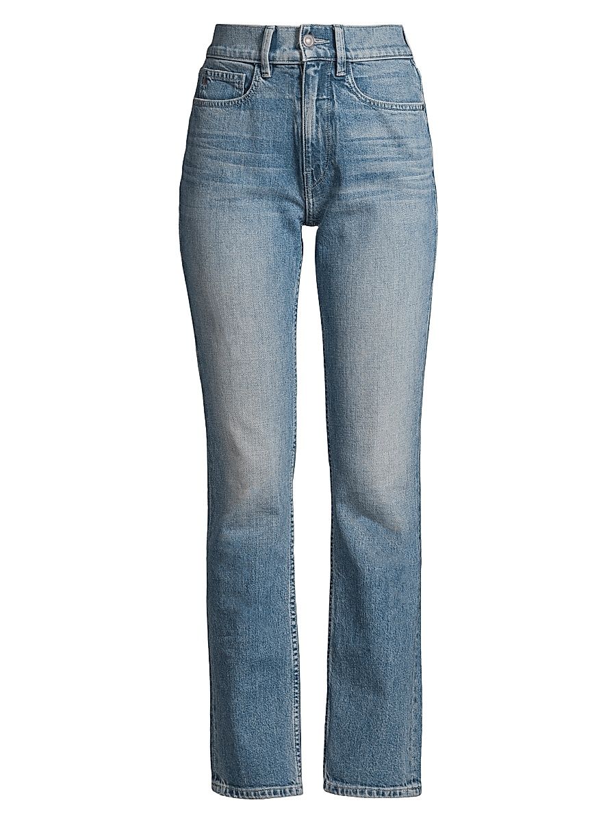 Women's Reeve High-Rise Stretch Straight-Leg Ankle Jeans - Faded Skyline - Size 32