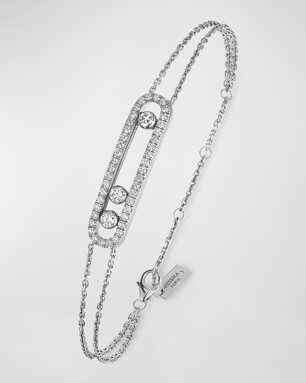 MOVE DIAMOND PAVE BRACELET, WHITE GOLD