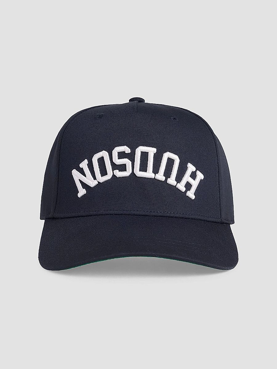 Men's Embroidered Reverse Logo Baseball Cap - Black Iris