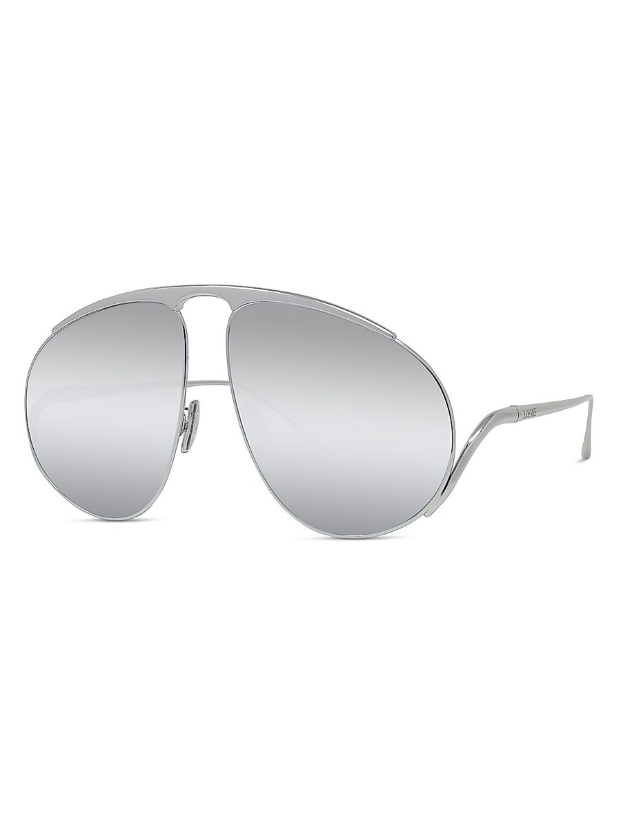 Women's Signature 61MM Pilot Sunglasses - Silver White Smoke