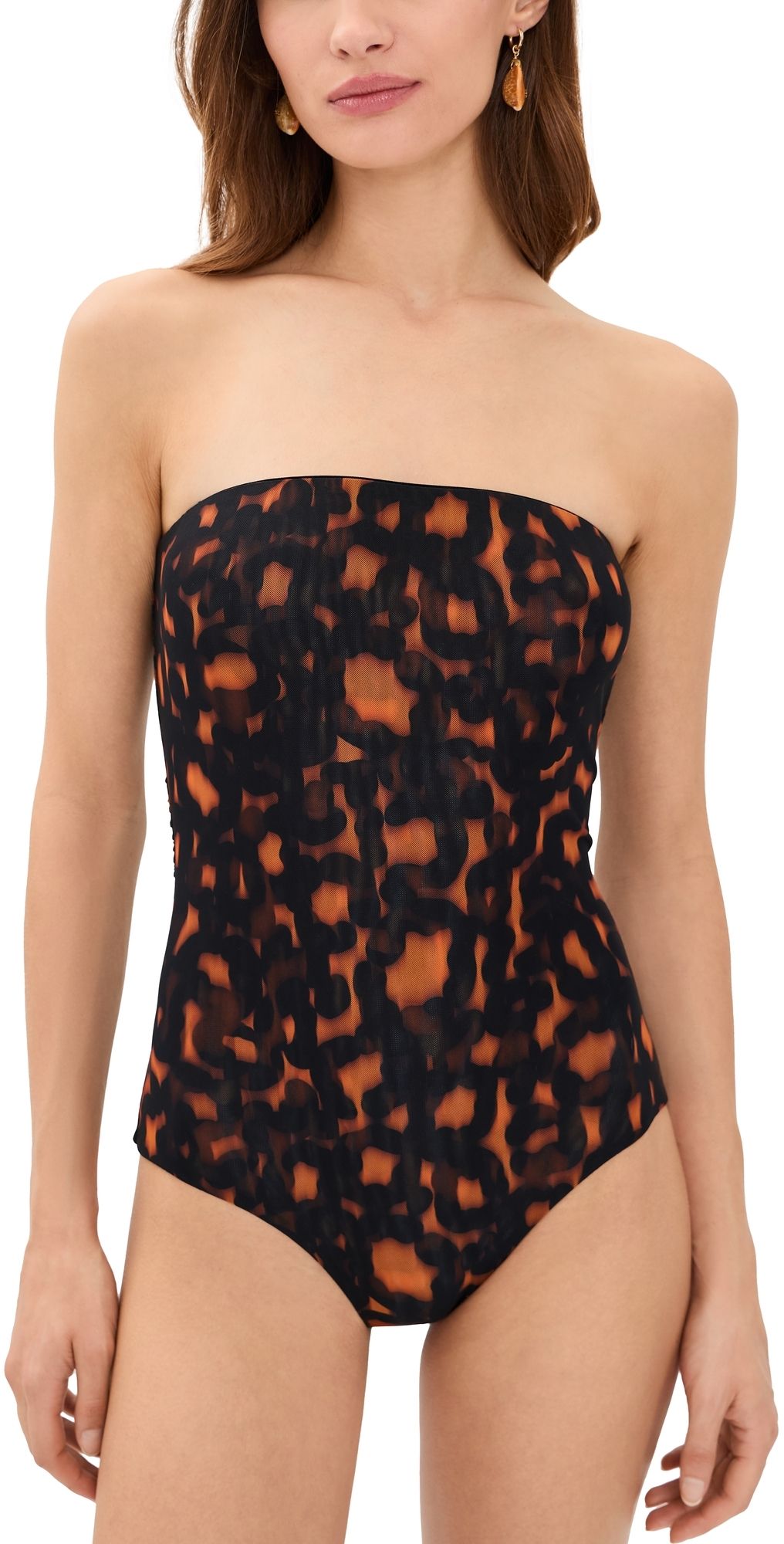 Eywasouls Malibu Soleil Bandeau One Piece Solstice Leopard L
