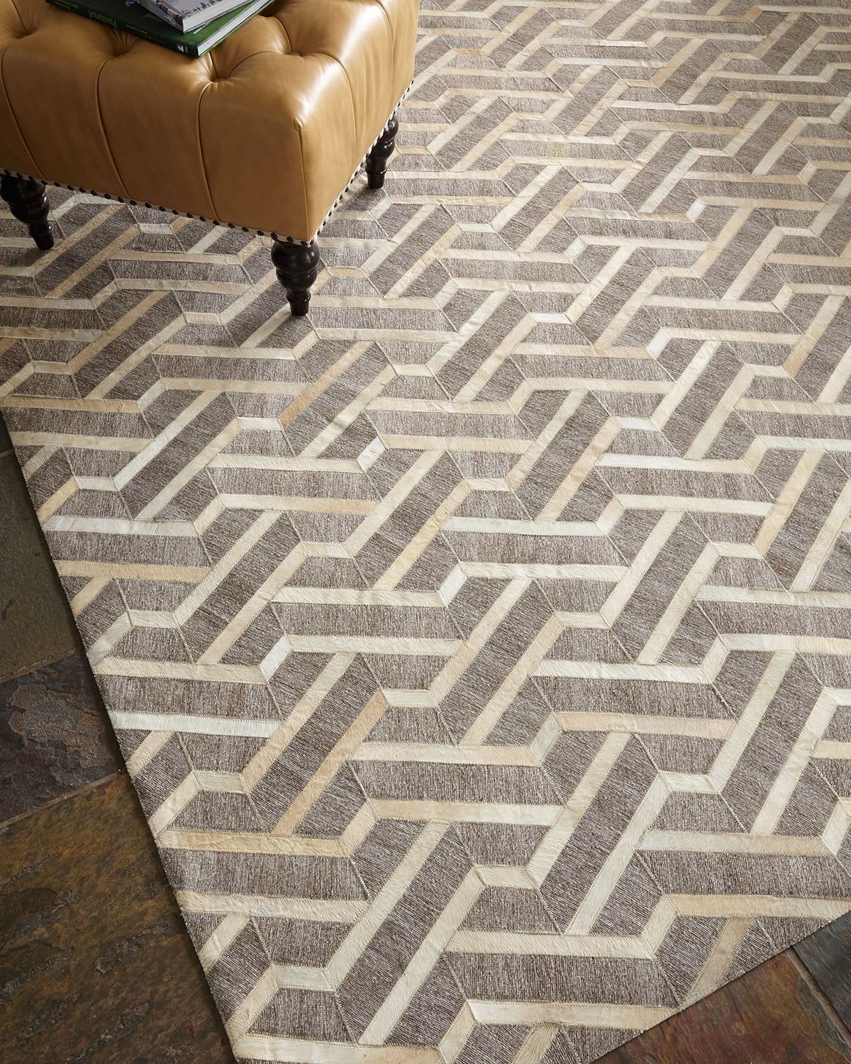 Portia Hairhide Rug, 5 & apos; x 8 & apos;