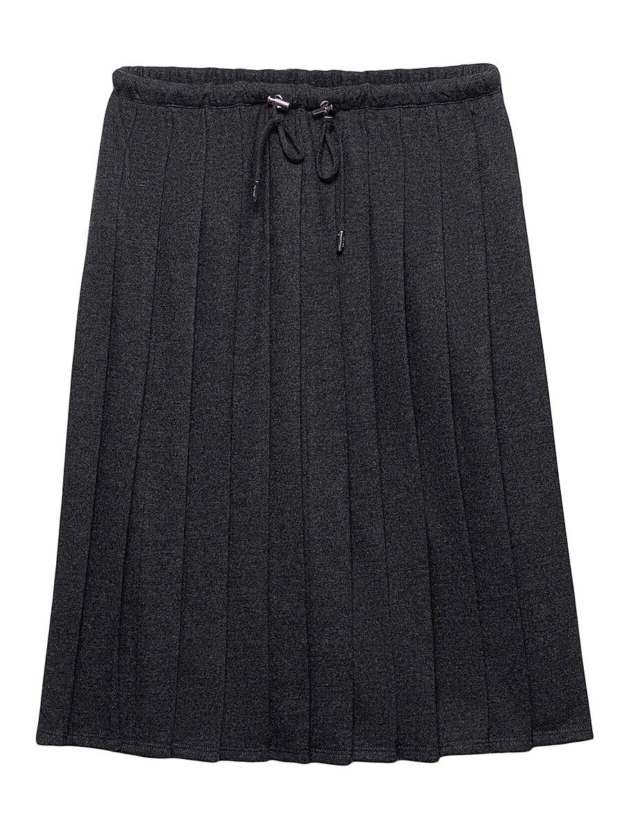 Women's Pleated Jersey Skirt - Grey - Size 6