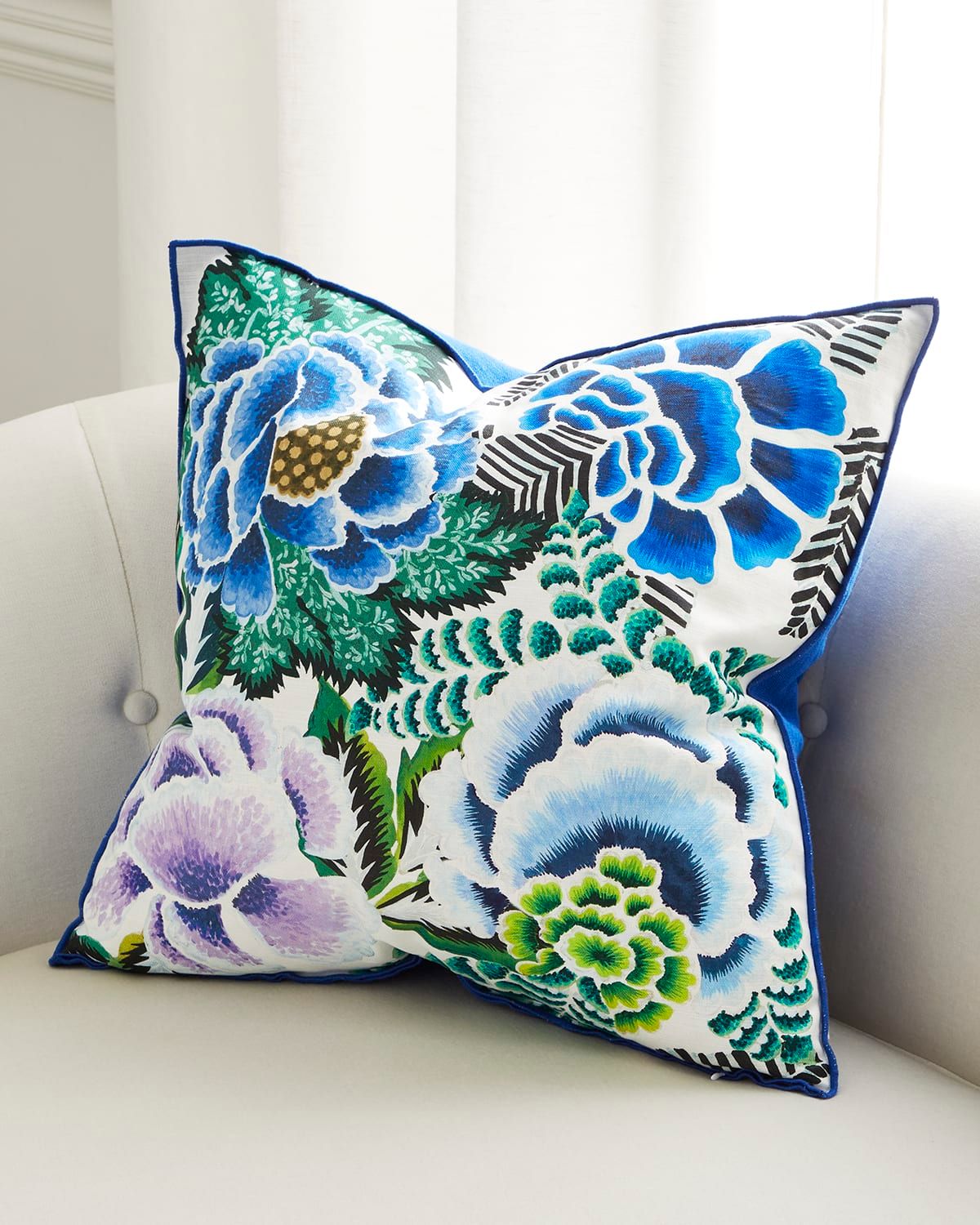 Rose De Damas Cushion, 22" Square